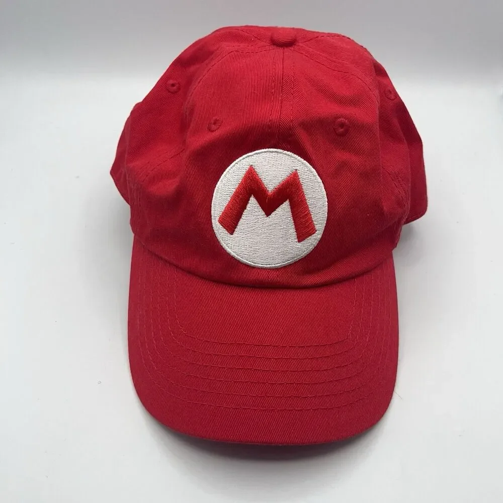 The Super Mario Bros Movie Hat Red Adjustable Ball Cap Snapback Nintendo